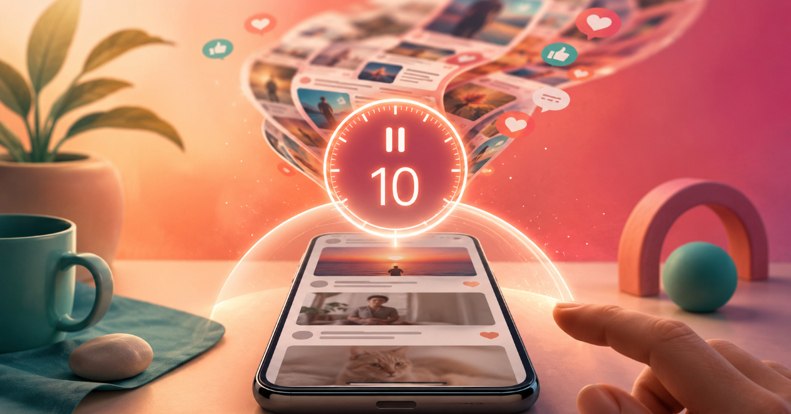 10 másodperc elég ahhoz, hogy ne induljon el a végtelen görgetés telefonon?